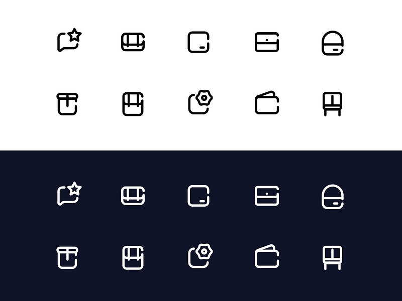 Oliobags Iconset Freebie bags chat download essential free freebie icons iconset ios lineart sketch