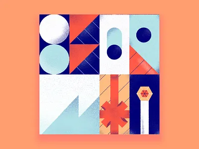 Seasonal Cheer. candle card christmas holidays ornaments presents snowman tree