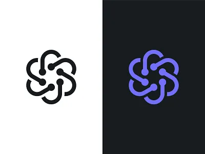 Molecule logo atom bond branding chemistry geometric logo mark minimal molecule strong team united