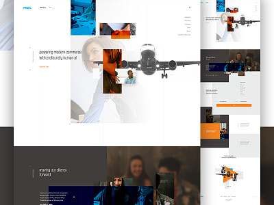 Pros Concept 1 airline b2b busines commerce landing landing page web