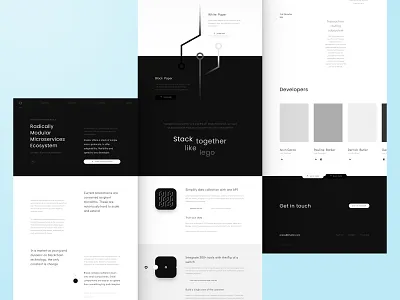 ☯️ Alvalor Landing Page black and white block chain interface landing lp mockup page ui ux web website wireframe