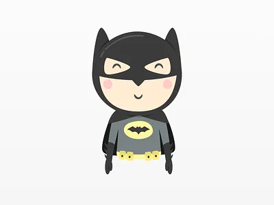 Batman Illustration - Mandarina Tango batman cartoon comics dark knight dc illustration kids kids art superhero