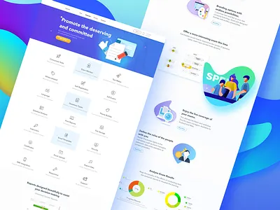 Online Exam Software -2 blue design exam interface online software ui ux web