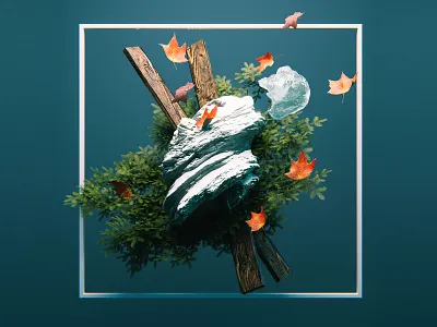 Autumnal 3d 3d model abstract art autumn b3d blender blender 3d frame holiday seasons winter