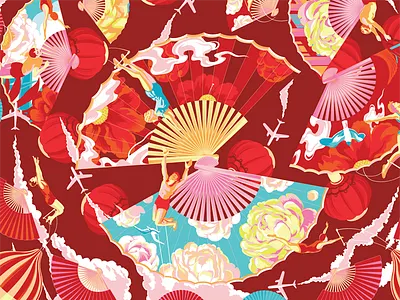 ESTEE LAUDER 2019 CNY illustration vector