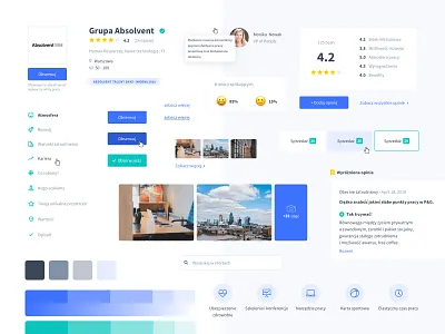 Absolvent.pl - Employer Profiles - Components clean components employer guide profile style guide ui ui kit ux web