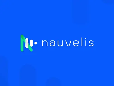 Nauvelis Logotype agency blue brand brand and identity design fluo france green identité visuelle iot logotype marque typogaphy typography vector visual identity