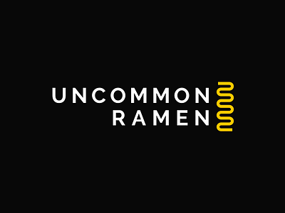Uncommon Ramen food icon line logo noodles ramen restaurant type typography