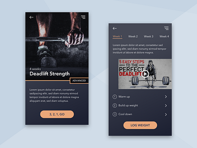 Fitness App UI app dailyui dark fitness flat modern ui