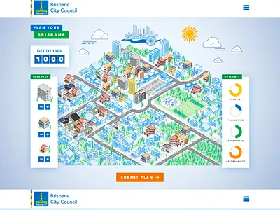 Brisbane City Council - Plan Your Brisbane design illustration ui ux web