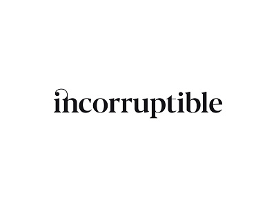 Incorruptible black black and white branding clean clothing brand design edgy fashion incorruptible logo minimal ornate style type typography white white and black