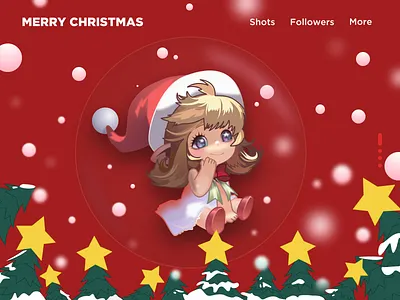 merry christmas × Cai Wenji cai wenji christmas trees crystal ball merry christmas red sketch snow star 蔡文姬