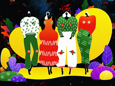 Illustration Design color girl illustration