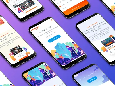 Enterprise Plan Mobile app grabient gradient hero homepage illustration interface landing mobile people product responsive ui ui design user interface ux vector web web design website