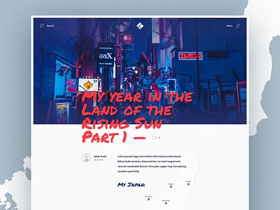 Travel Blog - concept design colorful concept design gallery map reading sketch travel web design website