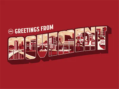 Greetings from Movement design illustration minimal vector