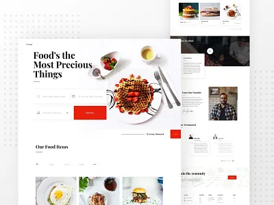 Restaurant Landing Page 2019 design trend animation app architectural design branding creative landing page design design ecommerce home web design illustration landing page design minimal design modern popular shot trendy clean minimal design typography ui uiux uxd web design web mobile design