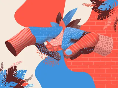 Grajaú Fistbump connection diversity fist fistbump hand illustration illustrator partner pattern texture vector