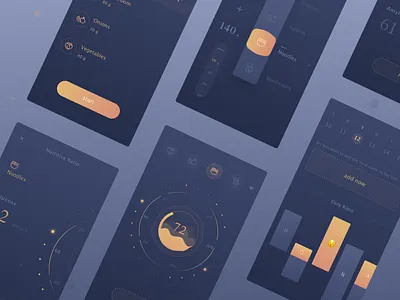 App for food and health add app card clean colors dashboard design profile project ui web