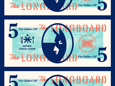 The Longboard pt. XIX bill donkey flag money palm seal stencil tree