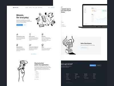 OpenNode - Landing page clean home interface landing page significa ui web website white