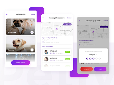 Pets & User rates 🐶 app clean design dog mobile pet product design sketch ui uiux user experience ux