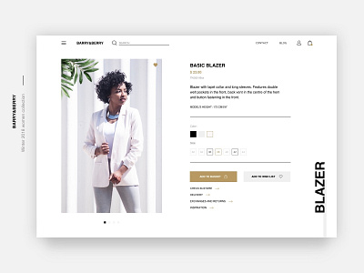 Fashion Store Product Page🌿 black design e commerce ethworks fashion gold onlineshop store typography ui ui ux design ux web website white winter women fashion
