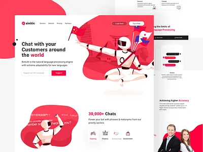 Botic.Ai Page ai artificial intelligence design icons illustration interaction ui web