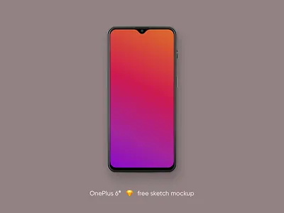 OnePlus 6t free sketch mockup android free mockup oneplus phone sketch