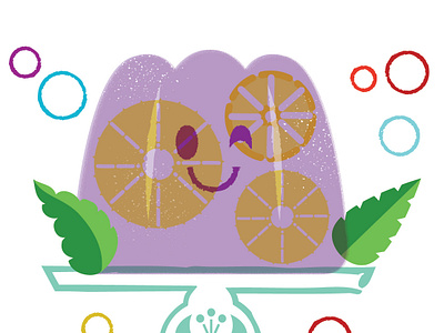 Jello cake stand dessert food food art happy illustration jello