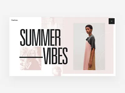 Fashion - Hero Design Exploration bold typography fashion flat grid hero layout minimal process ui ux web design