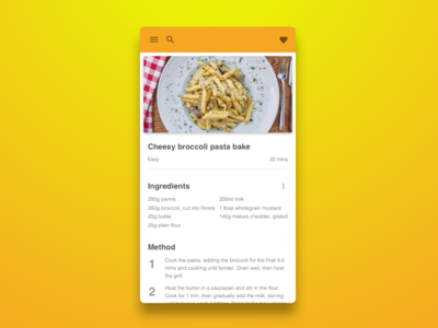 Daily UI 040 Recipe dailyui dailyui 040 recipe