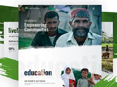 Engro Foundation Web Design animation branding design experience landing presentation typography ui ux web design web webdesign website