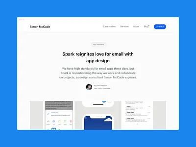 Blog - Spark reignites love for email with app design app app design app designer blog blog post consultant design insights startups ui ui design ux