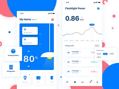 Smart Home part1 app color daily design illustration smart home ui