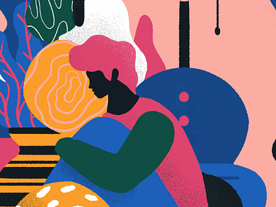 Loneliness abstract depression feelings illustration solitude