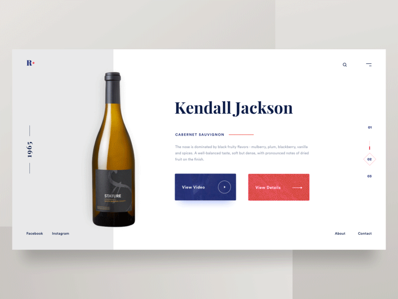 Wine Shop Website Animation clean design e comerce header homepage landingpage minimal shop store typography ui ui ux web website wine