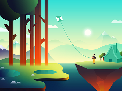 Let the dream fly higher illustration