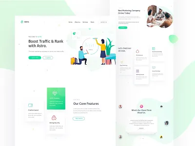 SEO & Digital Agency agency business corporate creative design illustration marketing portfolio seo startup ui vector we design web template