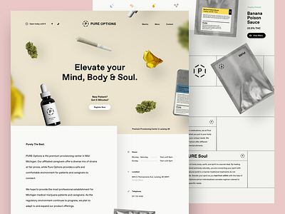 Pure Options Website dispensary floating marijuana product web website