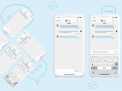 Daily UI 013 - Direct Messaging app design dailyui dailyui 013 ios design messaging app