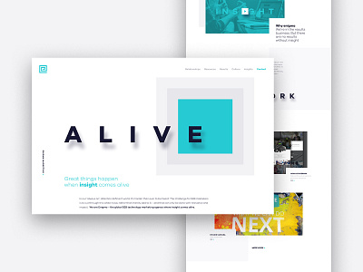 Agency Home Page branding graphic design home page minimal square typography ux ui design web design