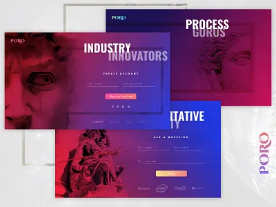 Poro design page typography ui web website