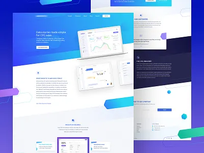 Analytics Website Design analytics design gradient landing page popular trendy ux website website builder