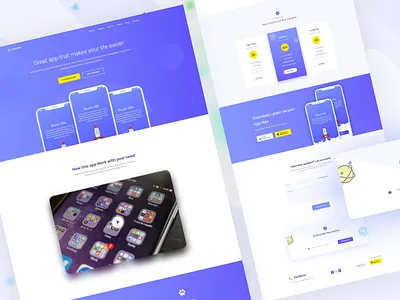 App Landing Page (AppMaze) Version 2.0 app app landing apps clean google gradient icons illustration landing landing design landing page landing page design saas saas landing page typography ui website