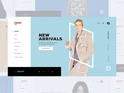 Fendi Store UI brand design inspiration store store design store ui store ui design ui ui design ux ux design web web design