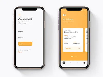 Car Service - Mobile App animation best cards clean design icon illustration ios iphone iphone 10 iphone x mobile page software typography ui uiux ux vector web