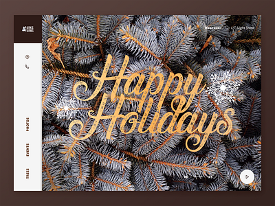 Holiday Tree Farm UI christmas design design porn holiday interface landing page minimal sketch tree type ui ux