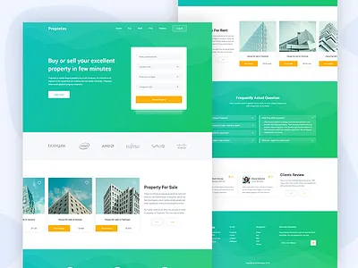 Real Estate Landing Page clean creative design home house interface landing page properties property real estate real estate agency real estate agent ui ux web web design website