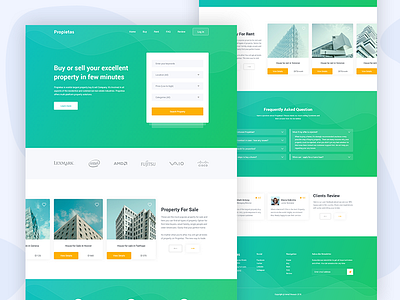 Real Estate Landing Page clean creative design home house interface landing page properties property real estate real estate agency real estate agent ui ux web web design website